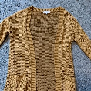 mudd gold cardigan